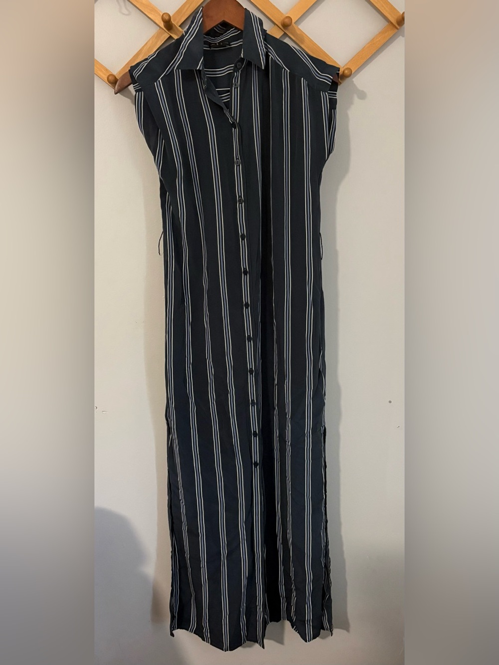 Club Monaco Danielle Silk Maxi Shirtdress